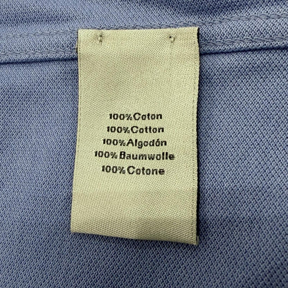 Hermes Cotton 100% Logo Embroidery Chest Pocket Short Sleeve Polo Shirt Purple — view 8