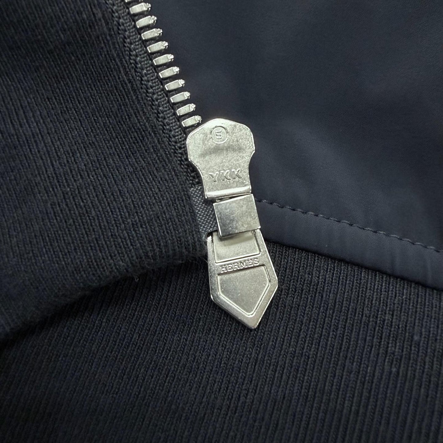 Hermes Sport Capsule Cotton 100% Marine Logo Contrast Jacket — view 7