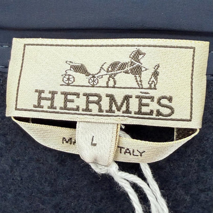 Hermes Sport Capsule Cotton 100% Marine Logo Contrast Jacket — view 8