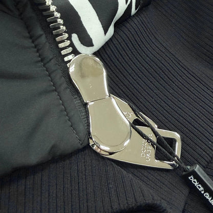Dolce & Gabbana Graffiti Black Tag Double Zip Up Jacket Bomber White — view 8