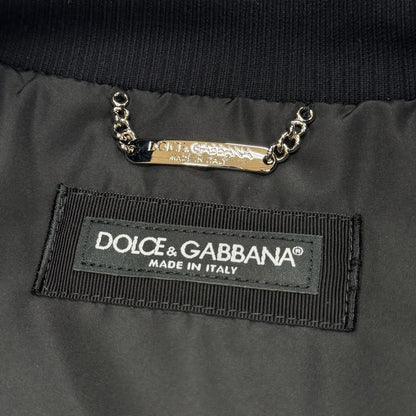 Dolce & Gabbana Graffiti Black Tag Double Zip Up Jacket Bomber White — view 9