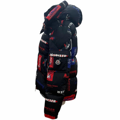 Bvlgari Moncler Wilson Hooded Double Zip Up Jacket Black Multi — view 3