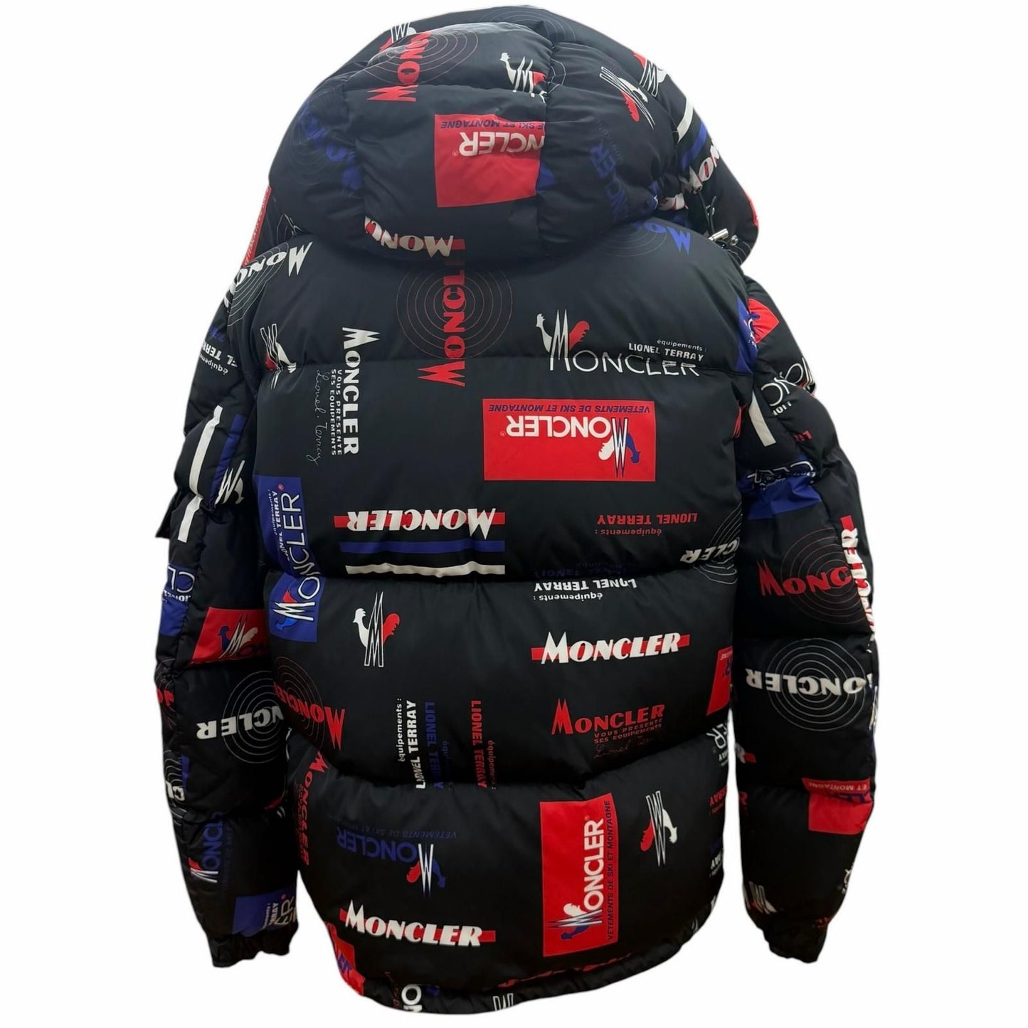 Bvlgari Moncler Wilson Hooded Double Zip Up Jacket Black Multi — view 4