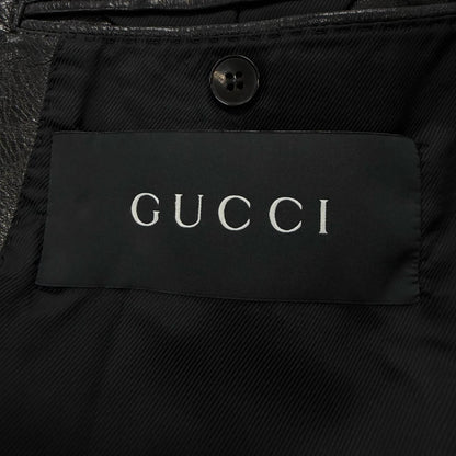 Gucci Vintage Sheep Leather Lambskin Era Single Jacket Tailored Black 46 — view 9