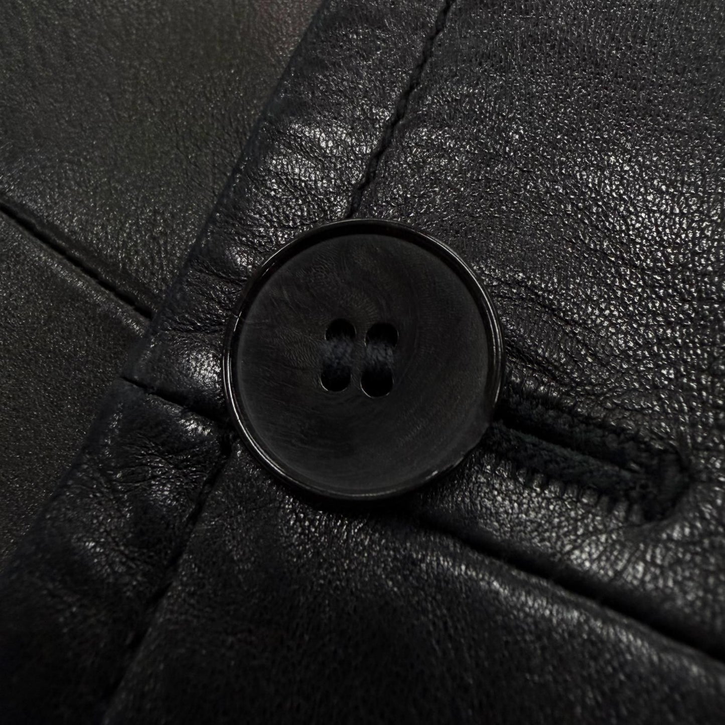 Gucci Vintage Sheep Leather Lambskin Era Single Jacket Tailored Black 46 — view 6
