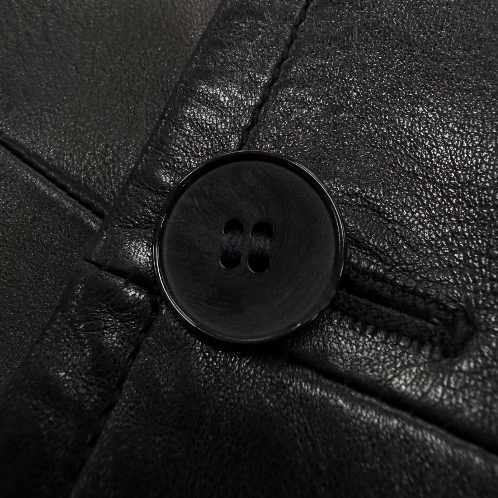 Gucci Vintage Sheep Leather Lambskin Era Single Jacket Tailored Black 46 — view 6