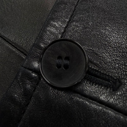 Gucci Vintage Sheep Leather Lambskin Era Single Jacket Tailored Black 46 — view 6