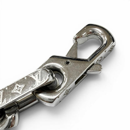 Louis Vuitton Collier Chain Monogram Necklace Silver — view 5
