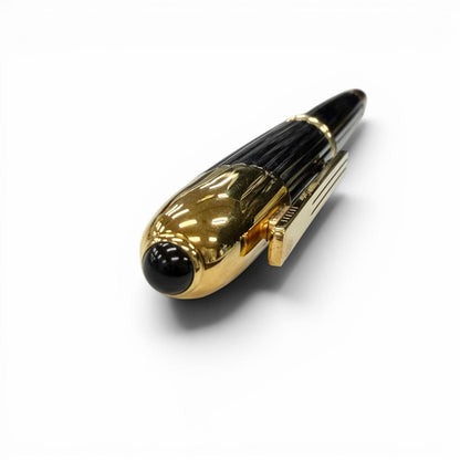 Cartier Trinity Color Stone Twist Ballpoint Pen Black Gold Handwriting Confirmed — view 5
