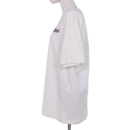 Gucci Cotton 100% Logo Embroidery Oversize Jersey Short Sleeve T-Shirt White — view 2