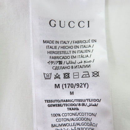 Gucci Cotton 100% Logo Embroidery Oversize Jersey Short Sleeve T-Shirt White — view 8