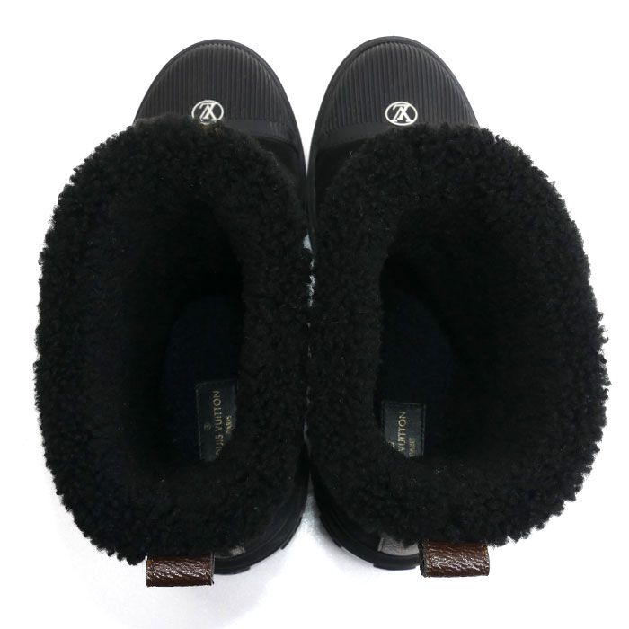 Louis Vuitton Bree Line Shearling Boots Black — view 6