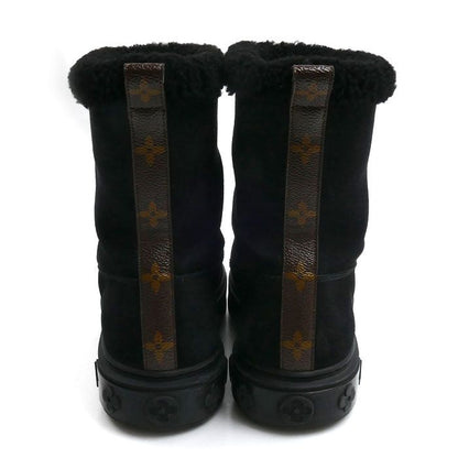 Louis Vuitton Bree Line Shearling Boots Black — view 3