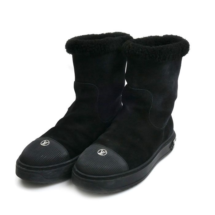 Louis Vuitton Bree Line Shearling Boots Black