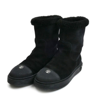 Louis Vuitton Bree Line Shearling Boots Black