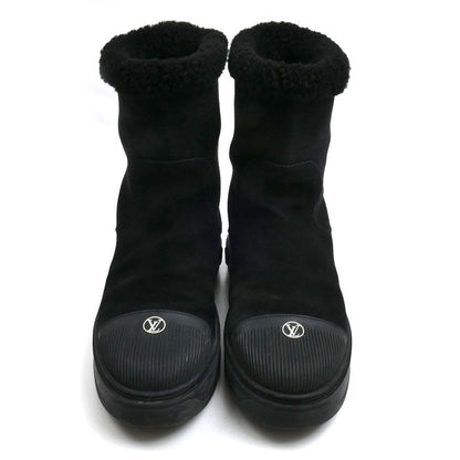 Louis Vuitton Bree Line Shearling Boots Black — view 2