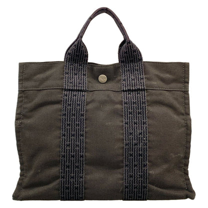 Hermes Tote Her Line PM Dark Gray Black Silver