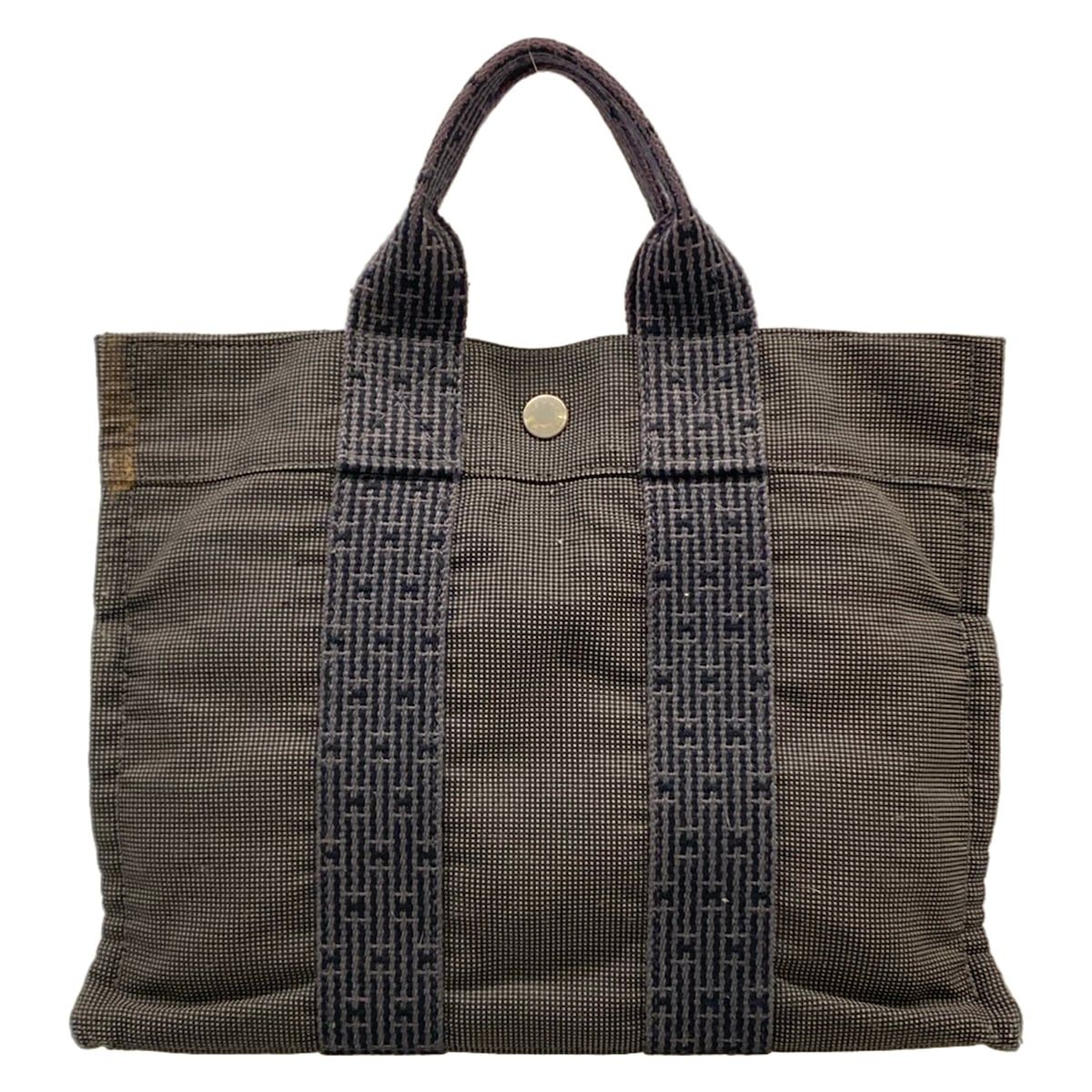 Hermes Tote Her Line PM Dark Gray Black Silver — view 3