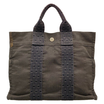 Hermes Tote Her Line PM Dark Gray Black Silver — view 3