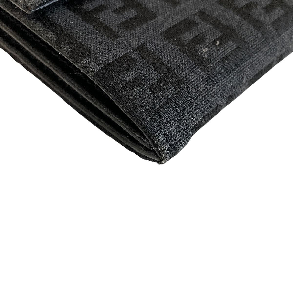 Fendi Zucchino Wallet Canvas Leather — view 9
