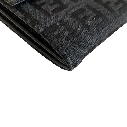 Fendi Zucchino Wallet Canvas Leather — view 9
