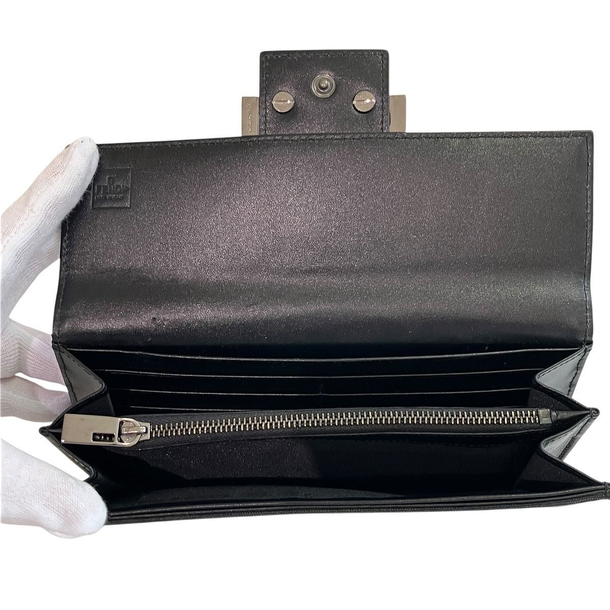 Fendi Zucchino Wallet Canvas Leather — view 3