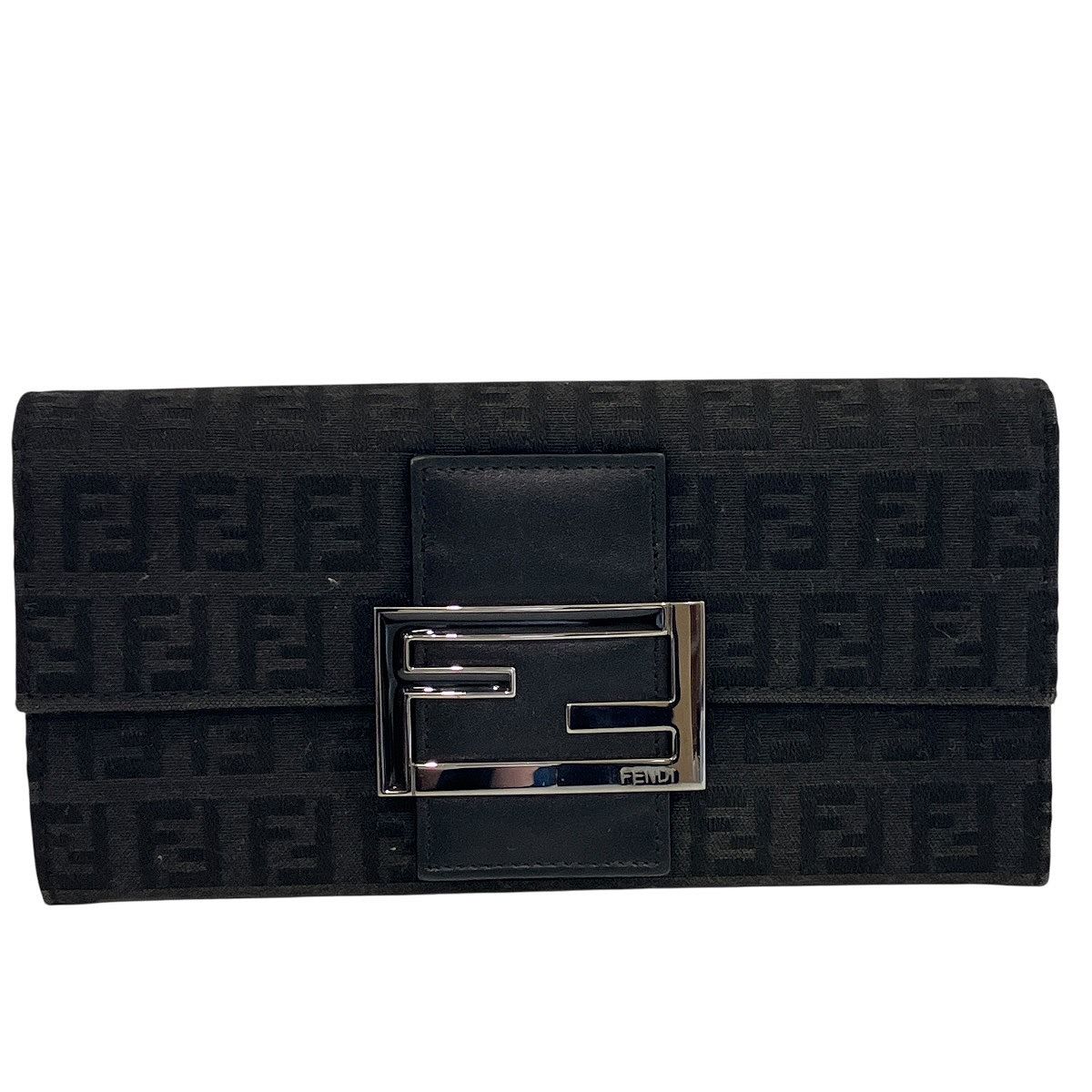 Fendi Zucchino Wallet Canvas Leather