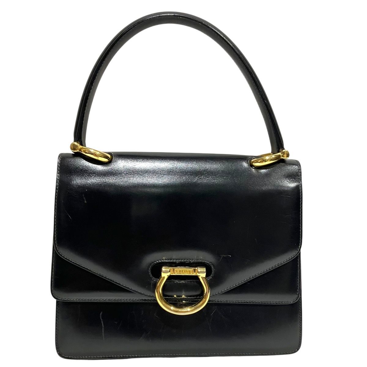 Celine Double Flap Handbag Smooth Leather