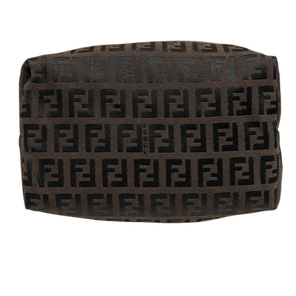 Fendi Zucca Pattern Pouch Handbag Canvas Leather — view 3