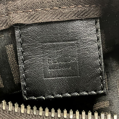 Fendi Zucca Pattern Pouch Handbag Canvas Leather — view 4