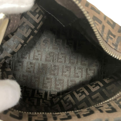 Fendi Zucca Pattern Pouch Handbag Canvas Leather — view 6
