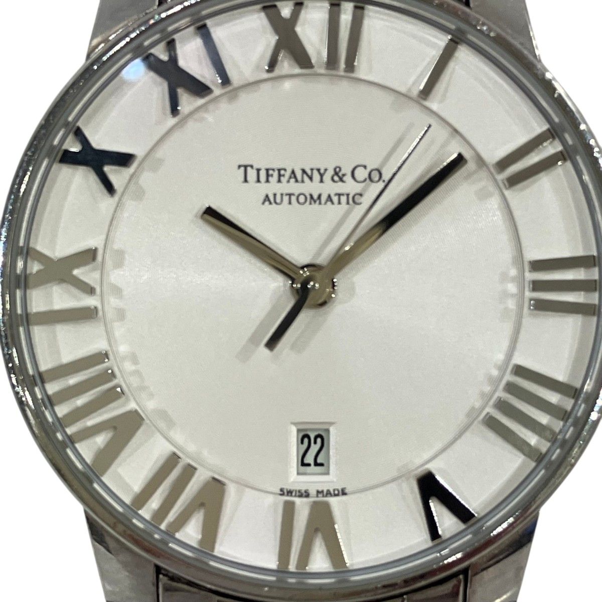 Tiffany & Co Atlas Dome Watch SS Automatic Silver Dial — view 4