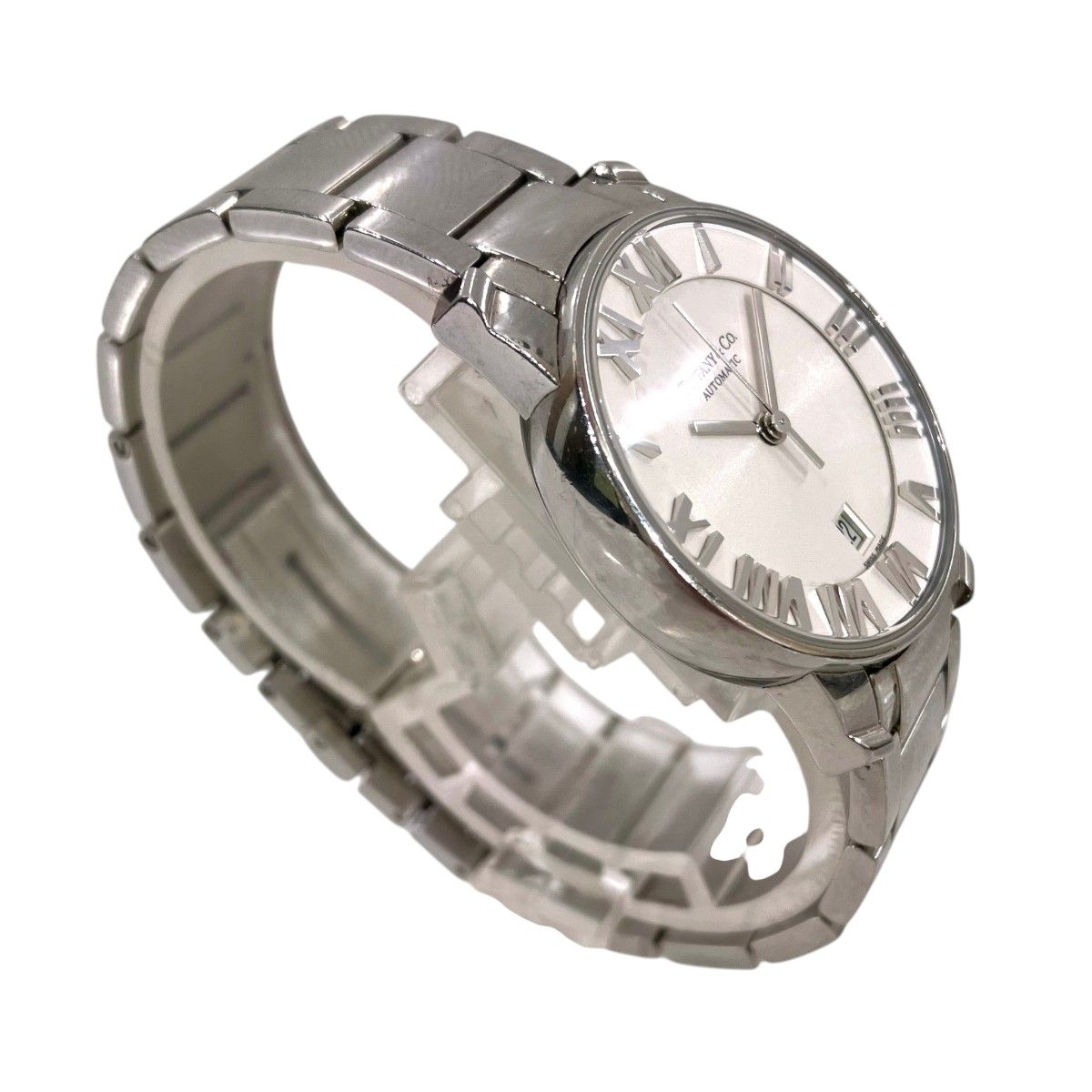 Tiffany & Co Atlas Dome Watch SS Automatic Silver Dial — view 3
