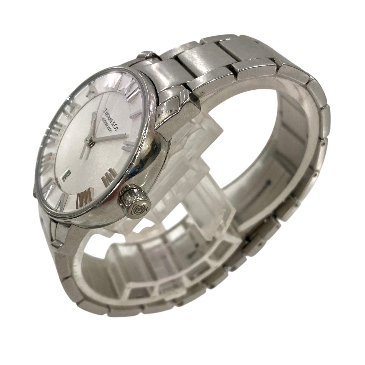 Tiffany & Co Atlas Dome Watch SS Automatic Silver Dial — view 2