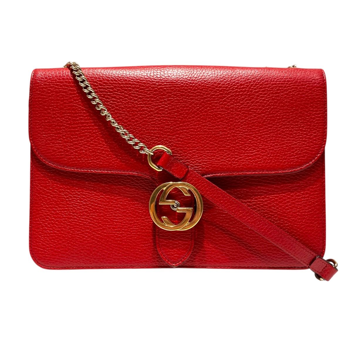 Gucci Interlocking Shoulder Bag Leather