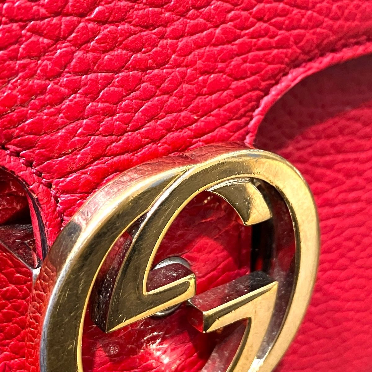 Gucci Interlocking Shoulder Bag Leather — view 9