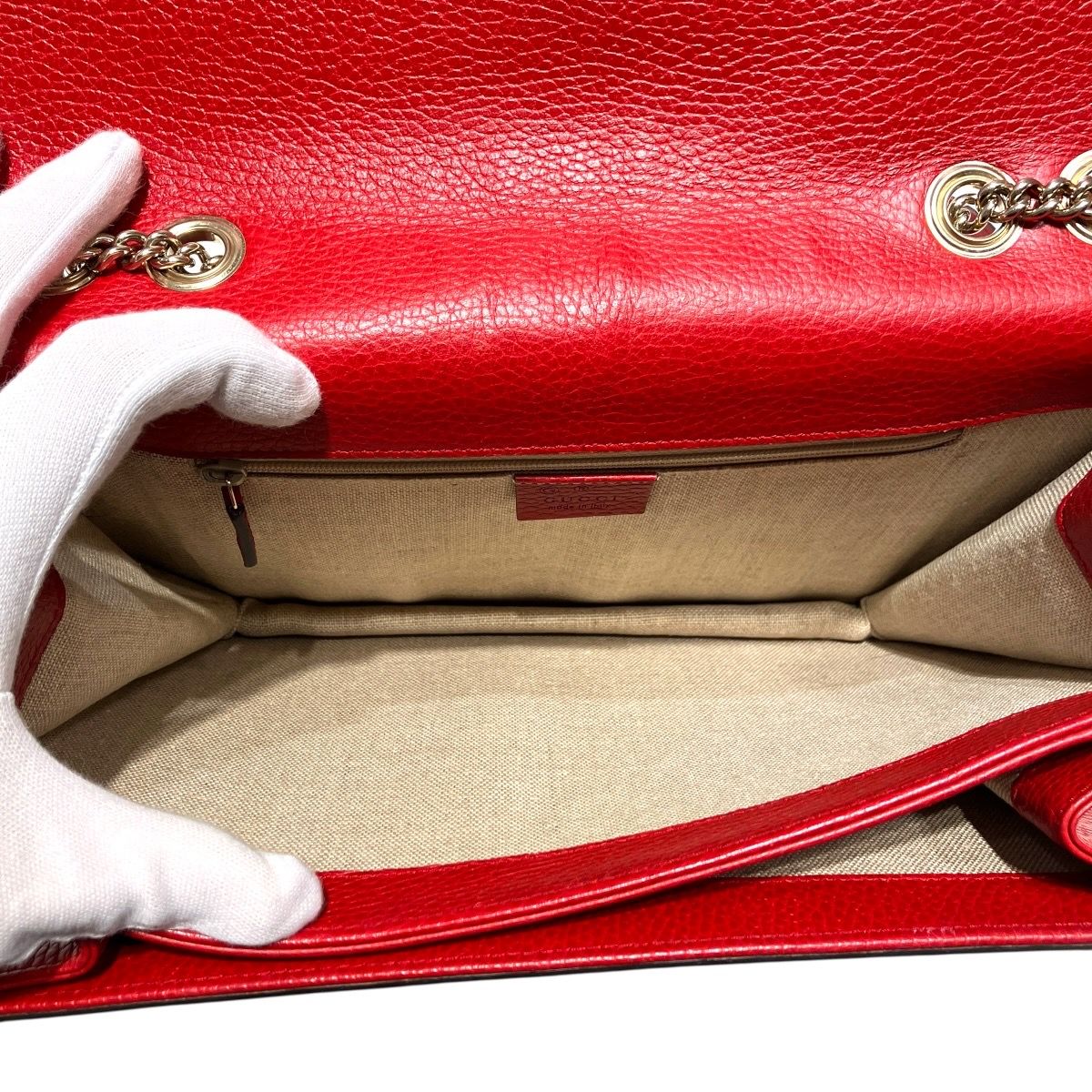 Gucci Interlocking Shoulder Bag Leather — view 7
