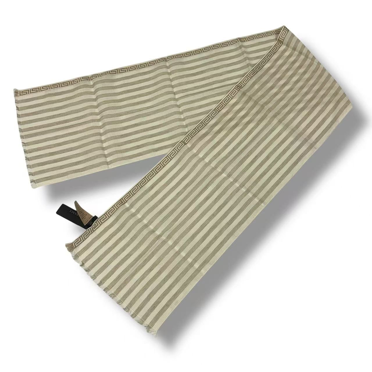 Versace Scarf Shawl Fringe Beige — view 3