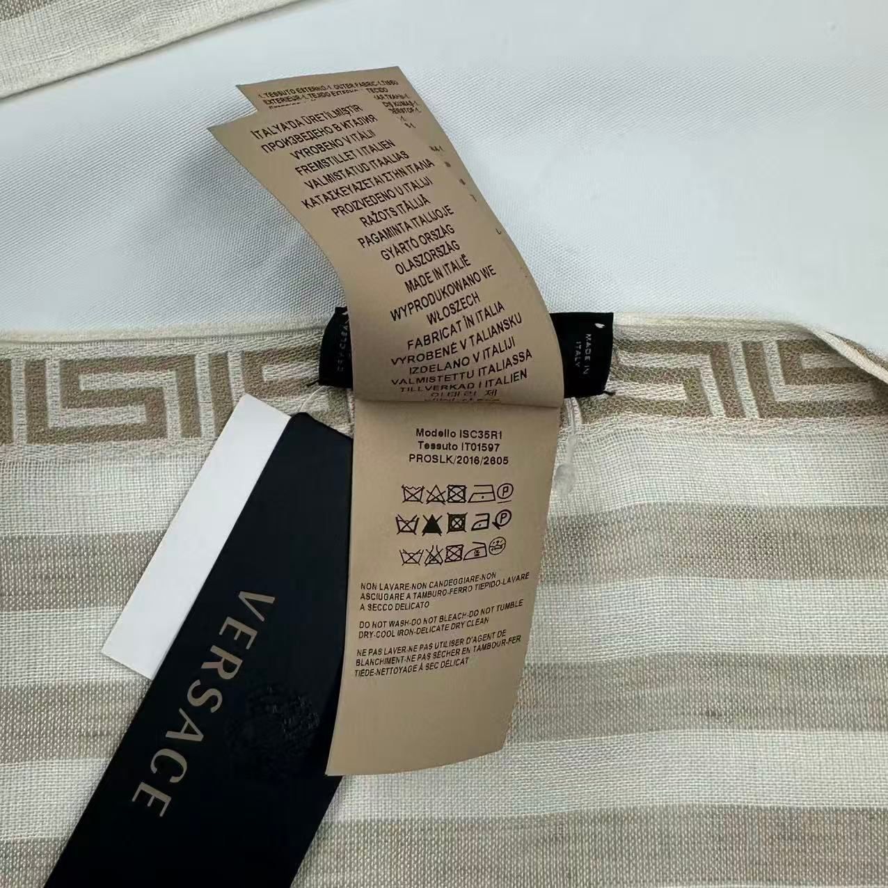 Versace Scarf Shawl Fringe Beige — view 7