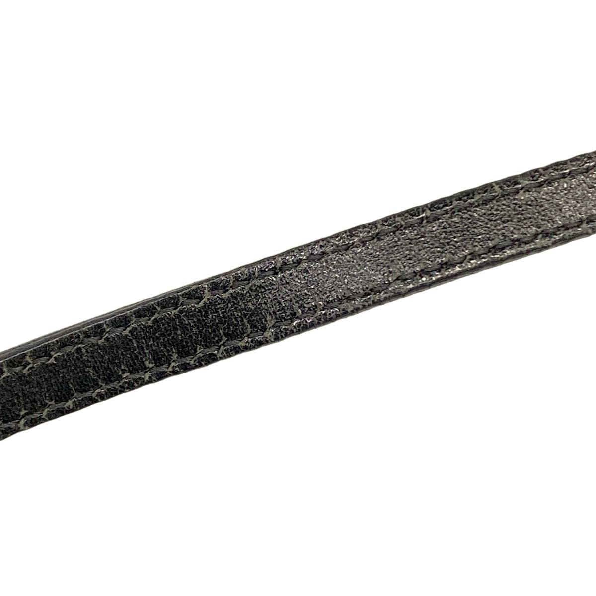 Fendi Shoulder Bag Zucchino Pattern Dark Brown Black Leather — view 9