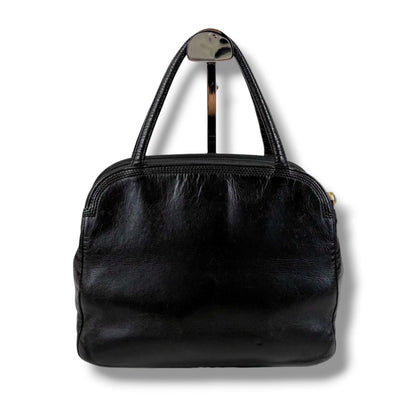 Loewe Anagram Logo Mini Handbag Black Nappa Leather Gold Vintage — view 2