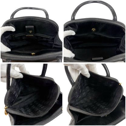 Loewe Anagram Logo Mini Handbag Black Nappa Leather Gold Vintage — view 7