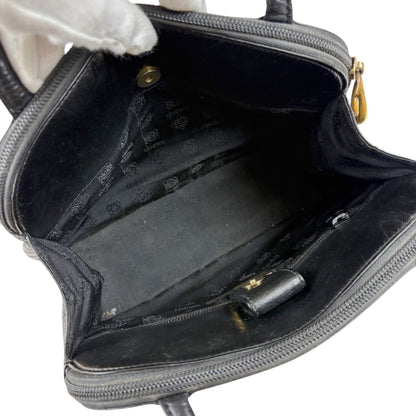 Loewe Anagram Logo Mini Handbag Black Nappa Leather Gold Vintage — view 9
