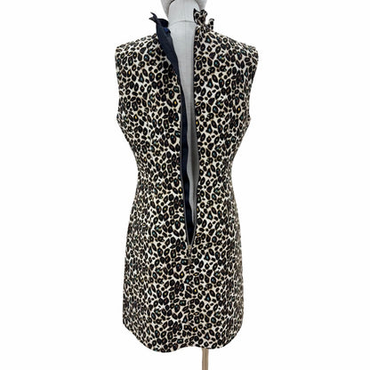Louis Vuitton Wool Silk Leopard Pattern Frill Color Slip Dress Multi 40 — view 5