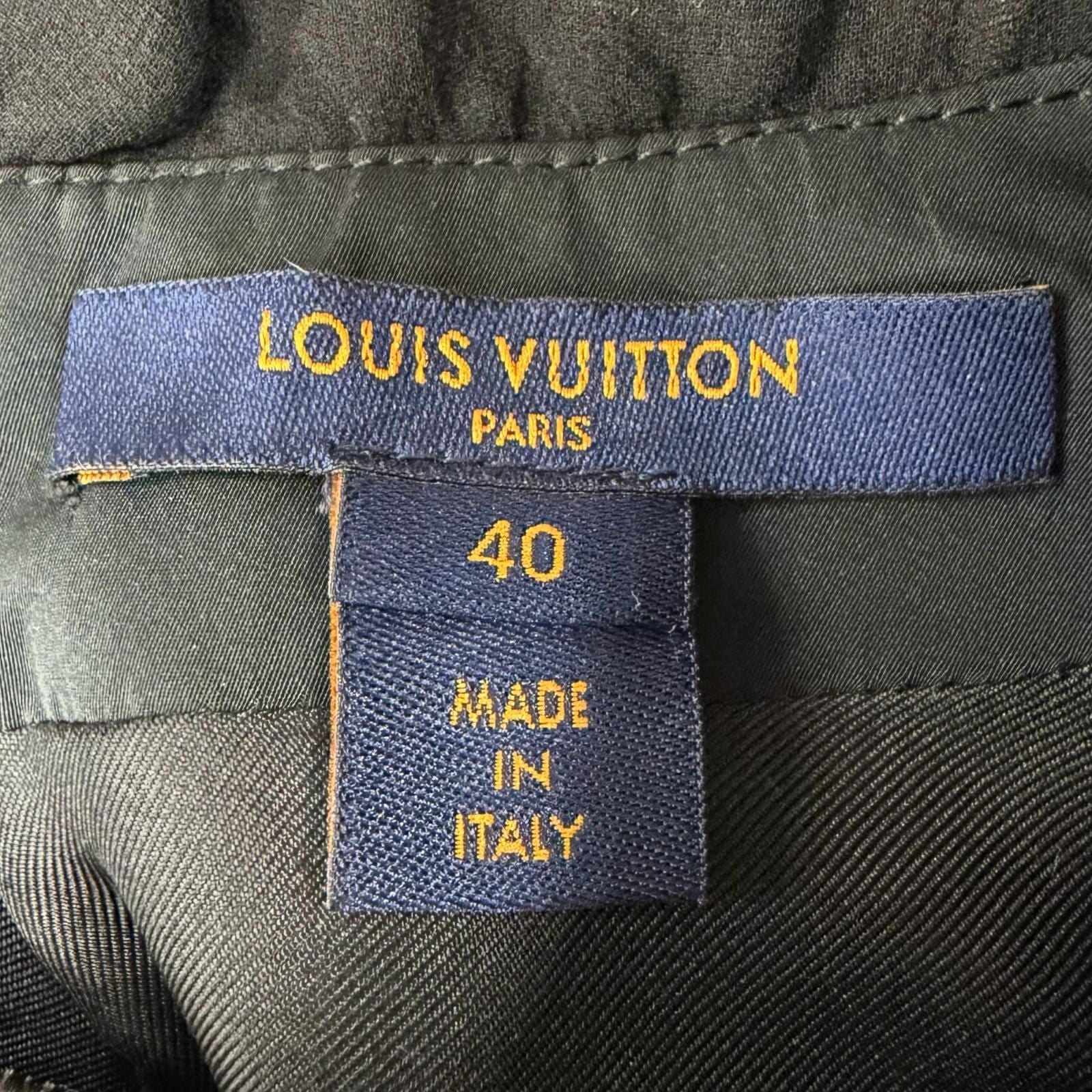 Louis Vuitton Wool Silk Leopard Pattern Frill Color Slip Dress Multi 40 — view 7