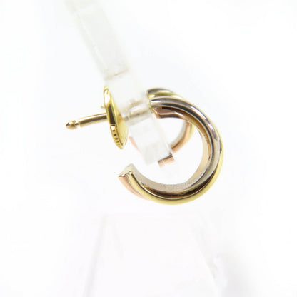 Cartier Trinity Earrings 750 Yellow Gold Pink White — view 4