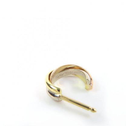 Cartier Trinity Earrings 750 Yellow Gold Pink White — view 5