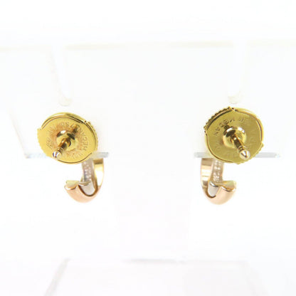 Cartier Trinity Earrings 750 Yellow Gold Pink White — view 3