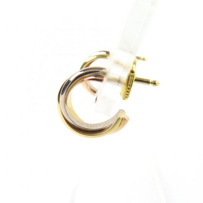 Cartier Trinity Earrings 750 Yellow Gold Pink White — view 2
