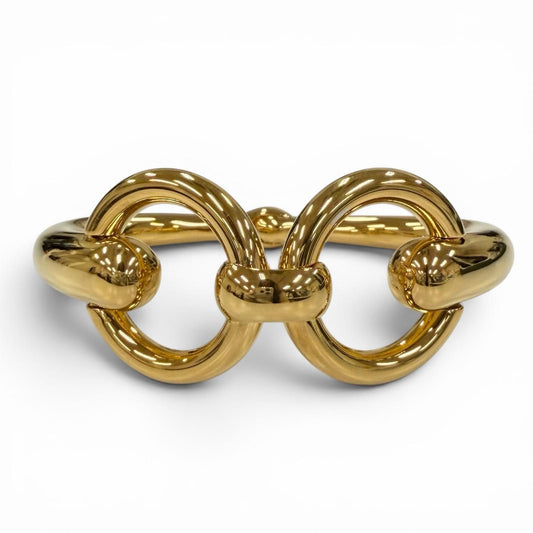 Gucci Vintage Horsebit Bangle Bracelet Gold